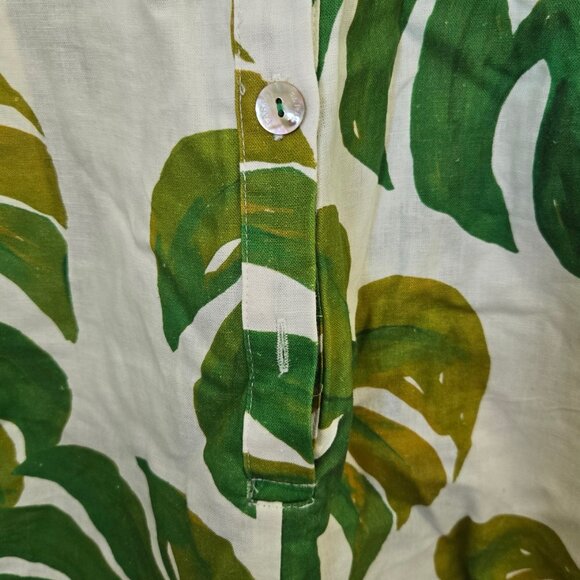 Farm Rio Monstera Leaf Collared Romper - Picture 5 of 6